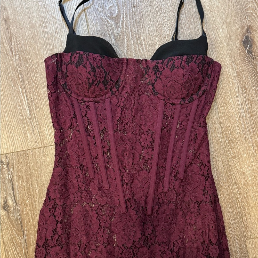 SALE 💋Wine and Black Maxi Dress with Elegant Design